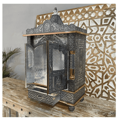 Indian Handmade Aluminum & Copper Oxidized Home Temple 58x23x38 CM