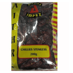 Aithra Chilli Stemless Whole 200 GMS
