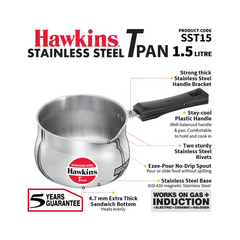 Hawkins Stainless Steel Tea Pan 1.5L