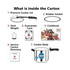 Hawkins Stainless Steel Pressure Cooker 6L HSS60