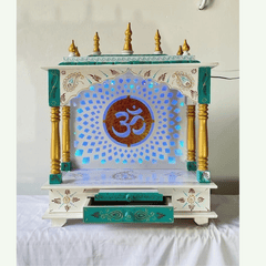 Wooden Temple With Light ( 18*9*22 )