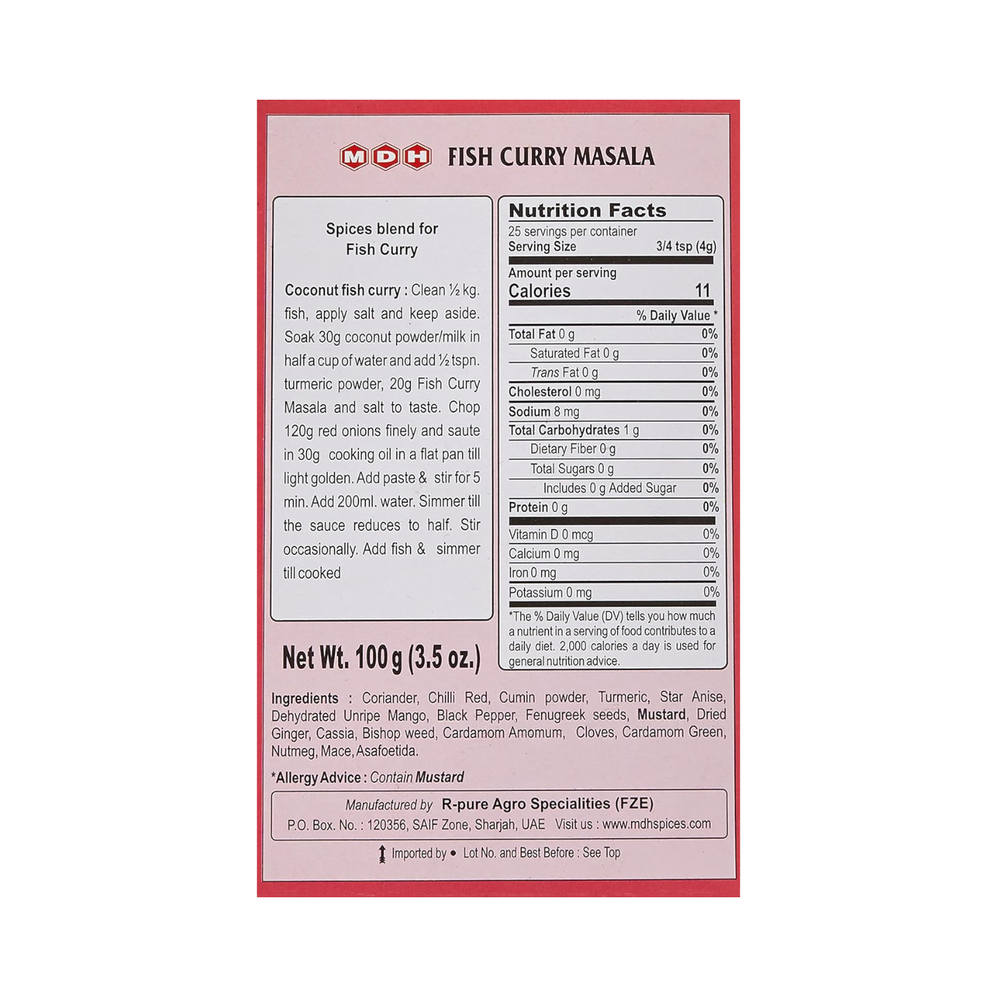 MDH Fish Curry 100G