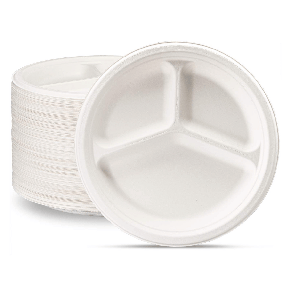 Three Compartment Plate 40 PCS ( Disposable )