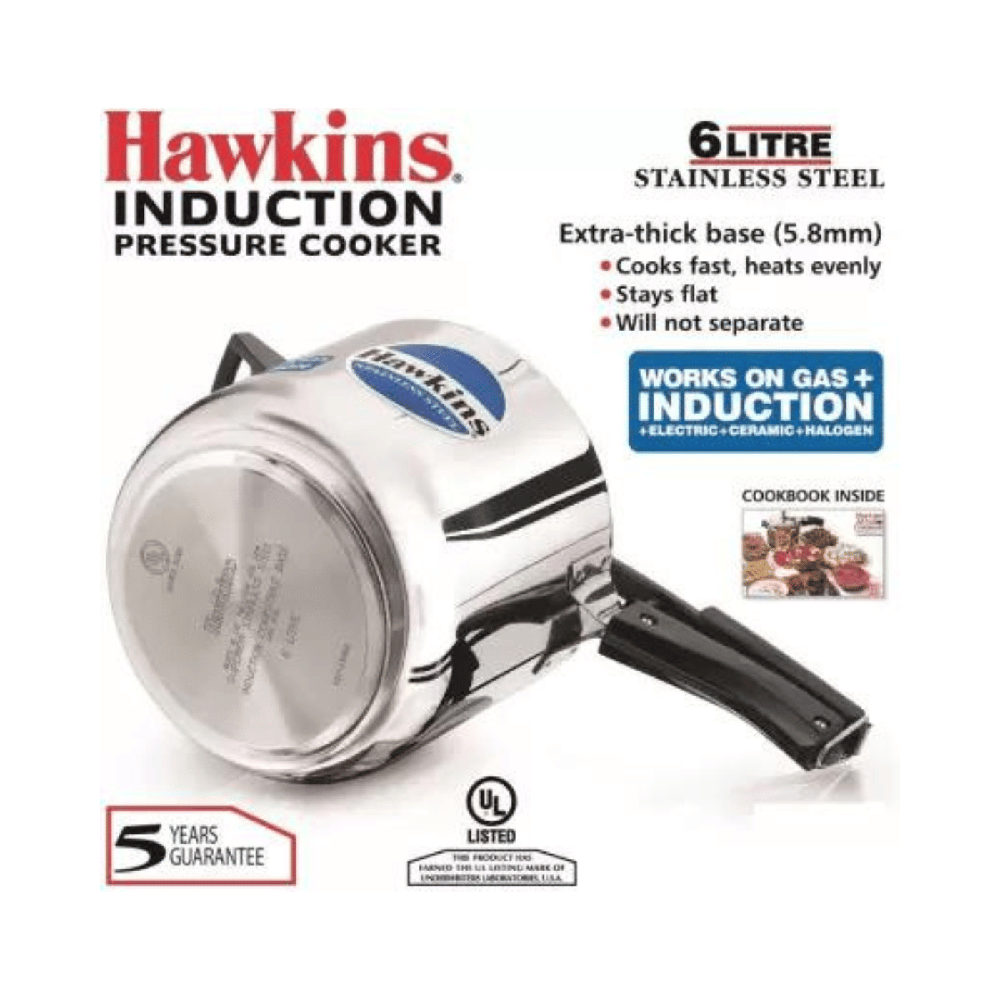 Hawkins SS Cooker 6L HSS60 - Efficient Pressure Cooking