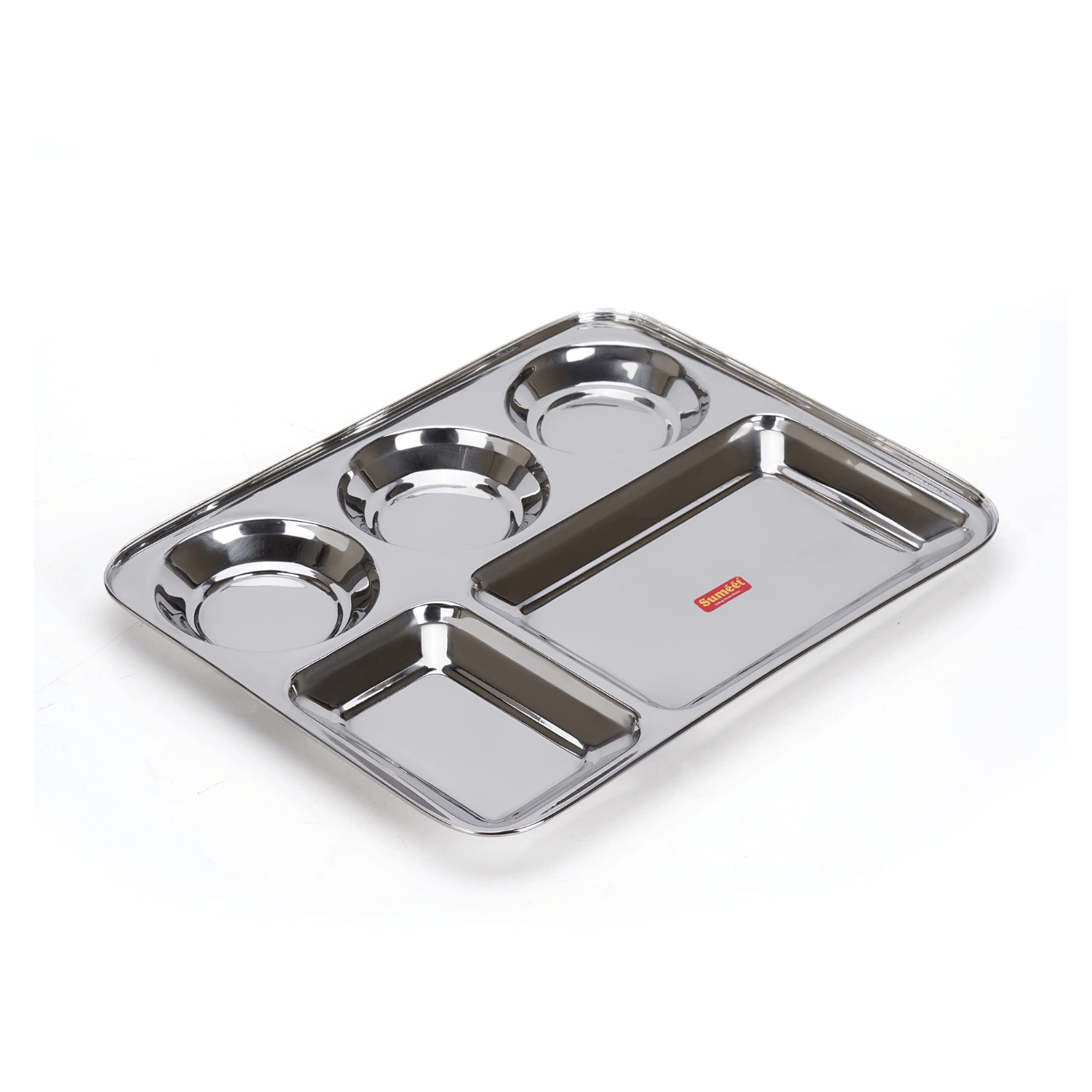 SS 5 Rectangular Compartment Plate