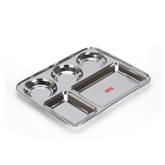 SS 5 Rectangular Compartment Plate
